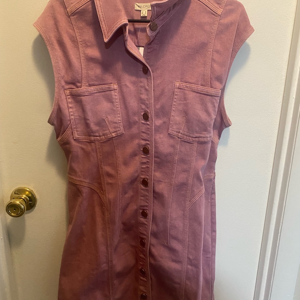 NWT Anthropologie Pilcro Pink Button-Up Dress